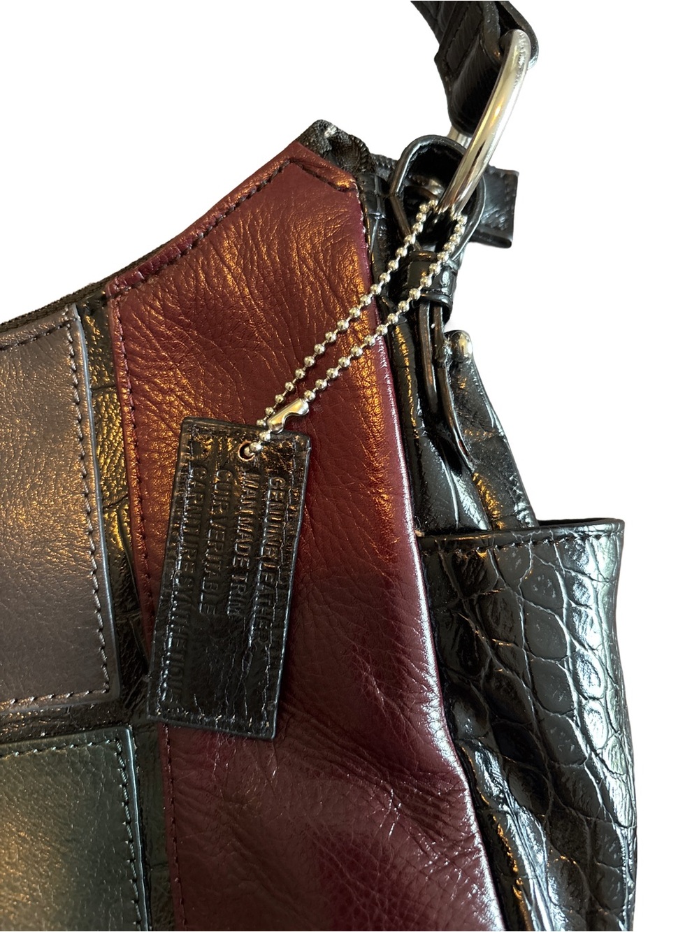 Vintage Naturalizer Multi-Color Patchwork Leather Shoulder Bag - Picture 4 of 9